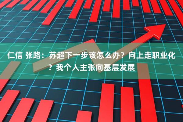 仁信 张路：苏超下一步该怎么办？向上走职业化？我个人主张向基层发展