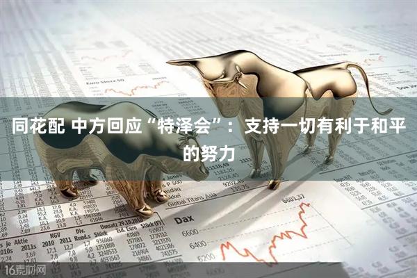 同花配 中方回应“特泽会”：支持一切有利于和平的努力